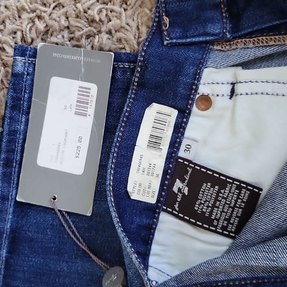 NWT 7 For All Mankind Jeans Austyn Relaxed Straight Leg Size 30 Distressed - Picture 5 of 6